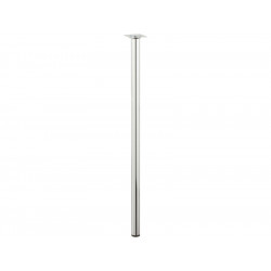 Pied de table basse cylindrique fixe acier chromé gris, 70 cm de marque HETTICH, référence: B7350000