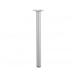 Pied de table basse cylindrique fixe acier époxy gris, 40 cm - HETTICH