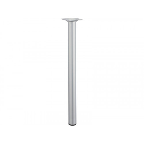 Pied de table basse cylindrique fixe acier époxy gris, 40 cm - HETTICH