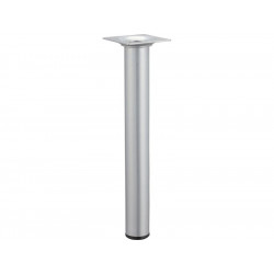 Pied table basse cylindrique HETTICH fixe, H.25 cm acier mat gris - HETTICH