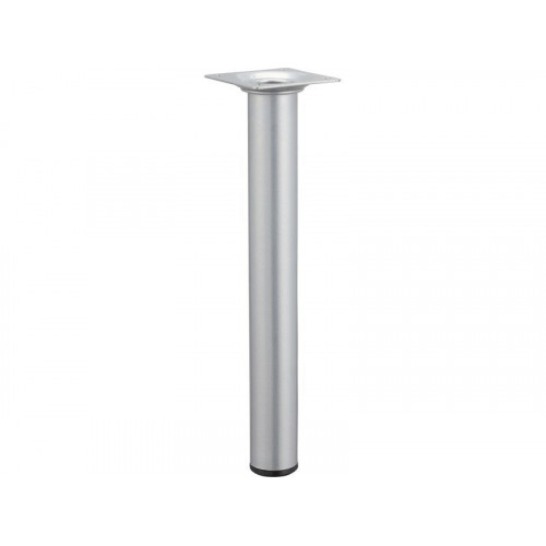 Pied table basse cylindrique HETTICH fixe, H.25 cm acier mat gris - HETTICH