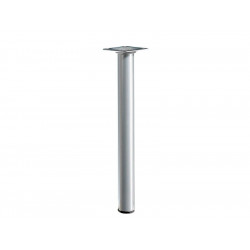 Pied de table basse cylindrique fixe acier mat gris, 30 cm - HETTICH