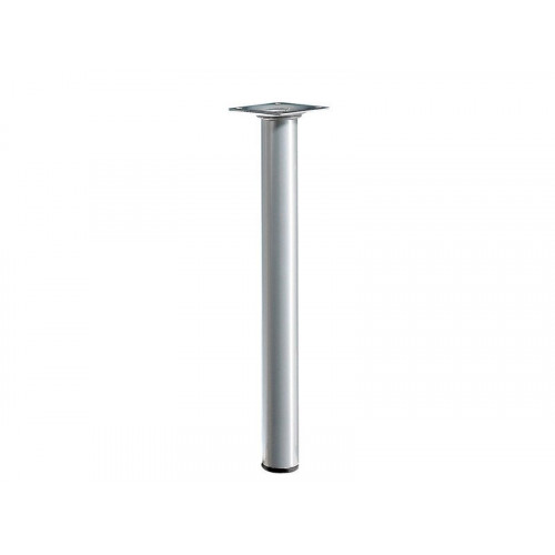 Pied de table basse cylindrique fixe acier mat gris, 30 cm - HETTICH