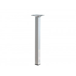 Pied de table basse carré fixe acier mat gris, 30 cm - HETTICH