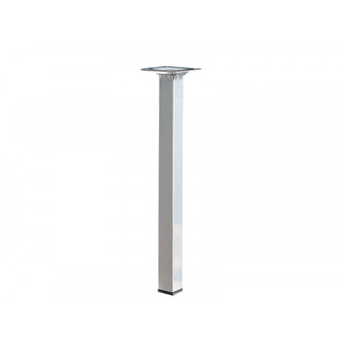 Pied de table basse carré fixe acier mat gris, 30 cm - HETTICH