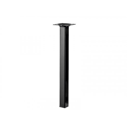 Pied table basse carré HETTICH fixe, H.30 cm acier époxy noir - HETTICH