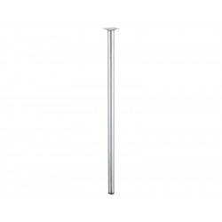 Pied de table cylindrique fixe acier chromé gris, 80 cm - HETTICH