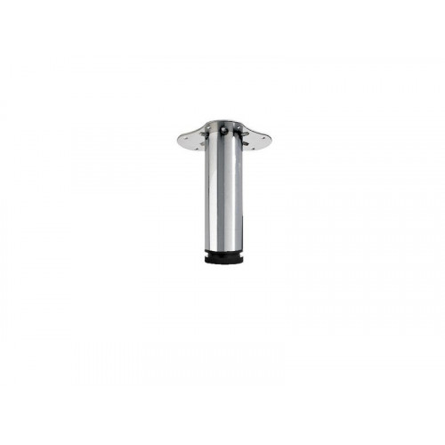 Pied table basse cylindrique réglable, Ht.De 20 à 23 cm acier brossé gri - HETTICH