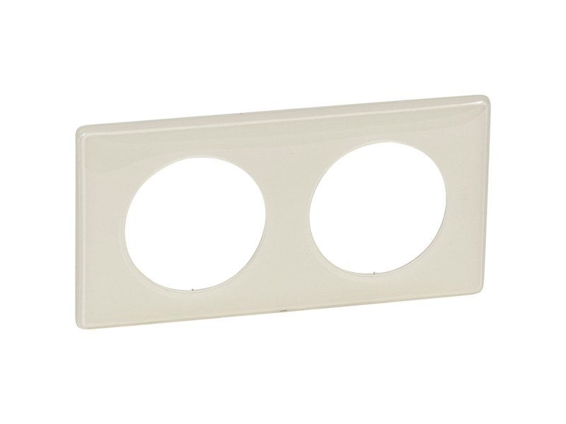 Plaque Double Celiane, Ivoire
