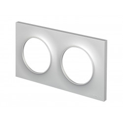 Plaque Double Odace Styl, Aluminium de marque SCHNEIDER ELECTRIC, référence: B7368000