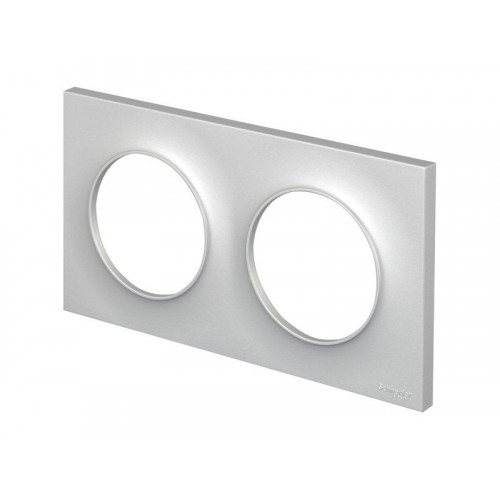 Plaque Double Odace Styl, Aluminium - SCHNEIDER ELECTRIC