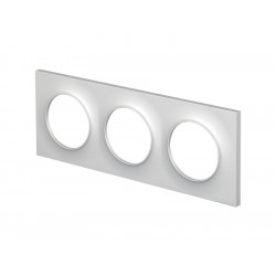 Plaque triple Odace Styl, aluminium - SCHNEIDER ELECTRIC