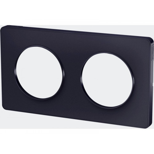 Plaque double Odace touch, anthracite liseré anthracite - SCHNEIDER ELECTRIC