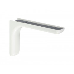 Equerre Léonard Acier Plastifié Blanc, H.8 X P.11.7 Cm de marque Centrale Brico, référence: B7382100