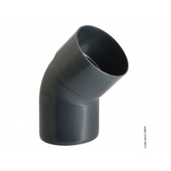 Coude 45° à coller pvc ardoise GIRPI, Dév.16 cm Diam.50 mm de marque GIRPI, référence: B7397400