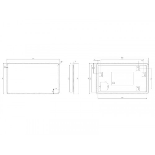 Miroir Lumineux Avec Éclairage Intégré, L.120 X H.70 Cm Renzo - Centrale Brico