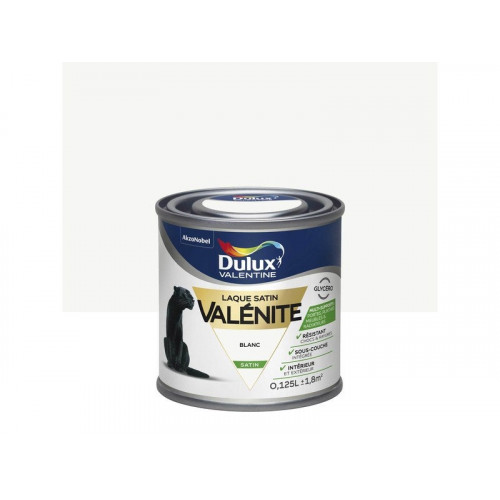 Peinture laque boiserie Valénite blanc satiné 0.125 l - DULUX VALENTINE