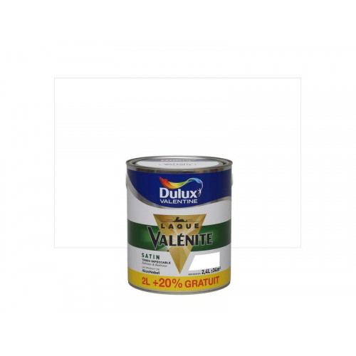 Peinture laque boiserie Valénite blanc satiné 2.4 l - DULUX VALENTINE