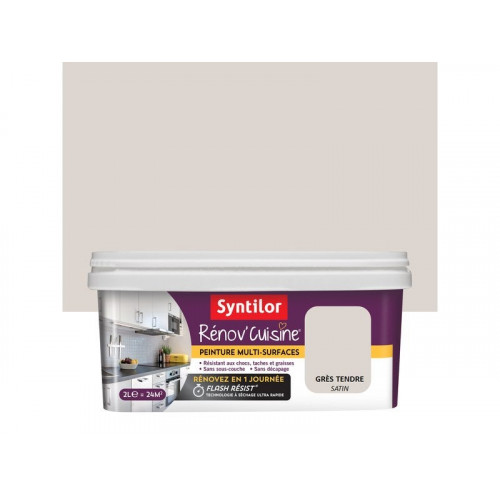 Peinture cuisine Rénov'cuisine grès tendre satiné 2 l - SYNTILOR