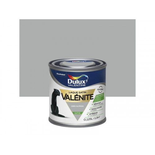 Peinture laque boiserie Valénite gris alpaga satiné 0.125 l - DULUX VALENTINE