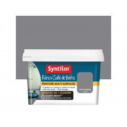 Peinture salle de bains Rénov'salle de bains gris minéral satiné 0.5 l - SYNTILOR