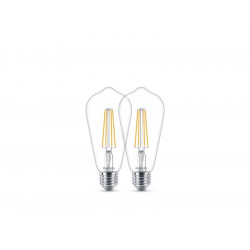 2 Ampoules Led Edison E27 470 Lm ~ 40 W Blanc Chaud - PHILIPS