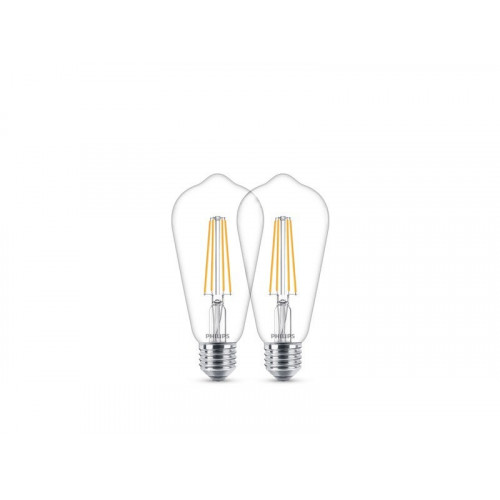 2 Ampoules Led Edison E27 470 Lm ~ 40 W Blanc Chaud - PHILIPS