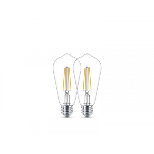 2 Ampoules Led Edison E27 470 Lm ~ 40 W Blanc Neutre - PHILIPS