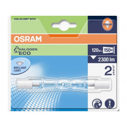 Tube halogène 120W ~ 2250Lm (équiv. 150W) R7S 118 mm 2800K - OSRAM