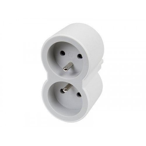 Biplite Murale Compact, 2 Prises Blanc - LEGRAND