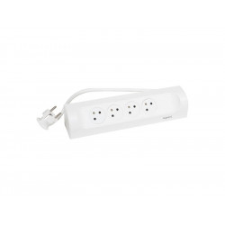 Multiprise Filaire Compact, 4 Prises Blanc de marque LEGRAND, référence: B7411100