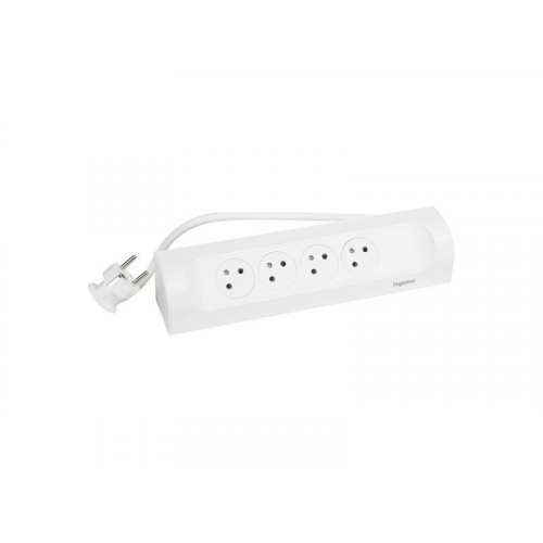 Multiprise Filaire Compact, 4 Prises Blanc - LEGRAND