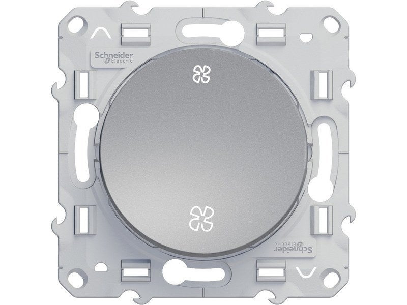 Schneider Electric Interrupteur VMC Odace Aluminium - vue 2