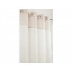 Voilage Tamisant, Mirta Blanc / Beige L.140 X H.240 Cm - Centrale Brico