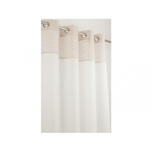 Voilage Tamisant, Mirta Blanc / Beige L.140 X H.240 Cm - Centrale Brico
