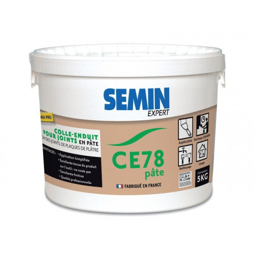 Enduit Pour Bande À Joint 5 Kg En Pâte, Pour Plaque De Plâtre - SEMIN