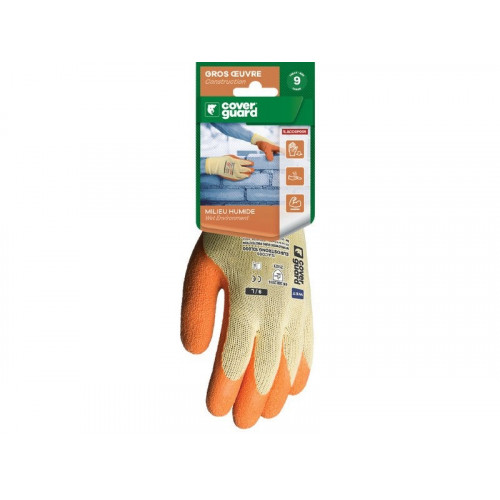 Gants de manutention (gros travaux) en latex 1LACO0P010, taille 10 - Centrale Brico