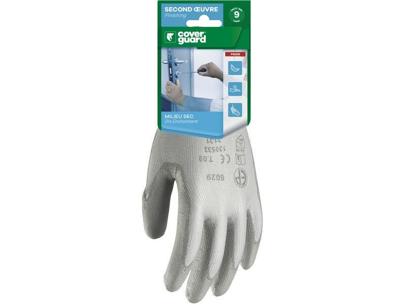 Gants multiusage (petits travaux) en polyester P6028, taille 8