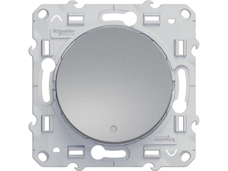 Interrupteur VV, à voyant lumineux Odace, gris aluminium