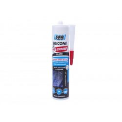Joint silicone d'étanchéité, cuisine / salle de bains 890780, blanc, 280 ml - GEB