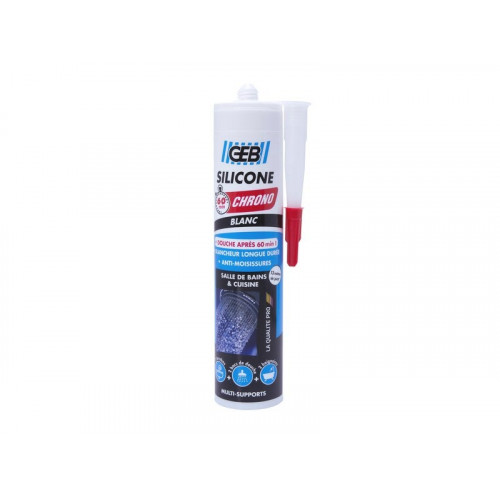Joint silicone d'étanchéité, cuisine / salle de bains 890780, blanc, 280 ml - GEB