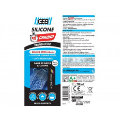 Joint silicone d'étanchéité, cuisine et bain 890781, transparent, 280 ml - GEB