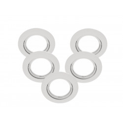 Kit 5 Spots À Encastrer Orientable Remi Gu10, 2700K Rond Blanc - Centrale Brico