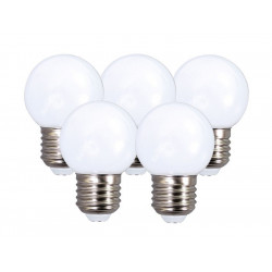 Lot de 5 ampoules led opaque E27 50 Lm ~ 7 W de marque TIBELEC, référence: B7430300