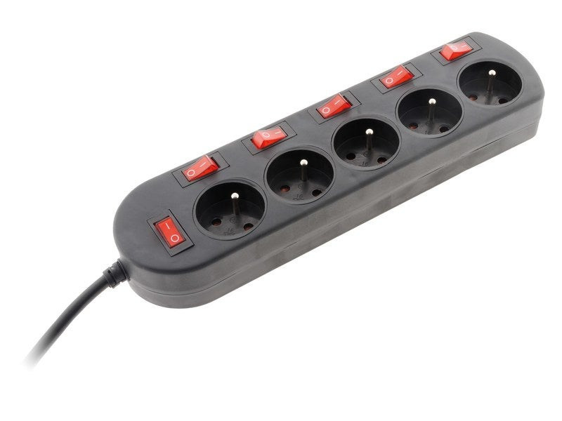 Multiprise Filaire ZENITECH Bloc multiprise 5 Prises Interrupteur 2m