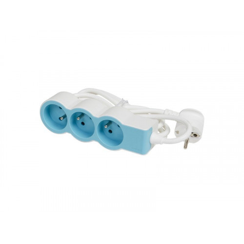 Multiprise Filaire Compact, 3 Prises Bleu - LEGRAND