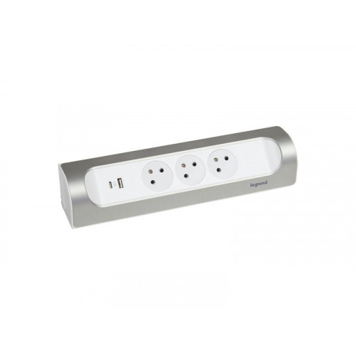 Multiprise Usb À Câbler Compact, 3 Prises Aluminium - LEGRAND