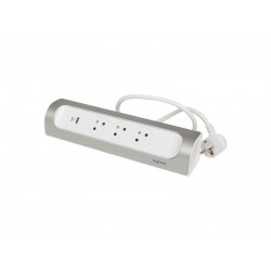 Multiprise Usb Filaire Compact, 3 Prises Aluminium de marque LEGRAND, référence: B7433000