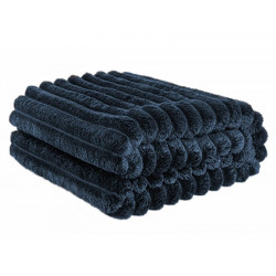 Plaid Cotele, Marine L.130 X L.170 Cm de marque Centrale Brico, référence: B7437500