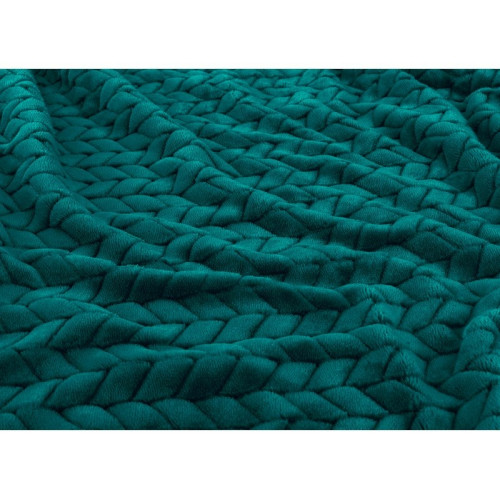 Plaid Chevron-sherpa, vert l.130 x L.170 cm - Centrale Brico